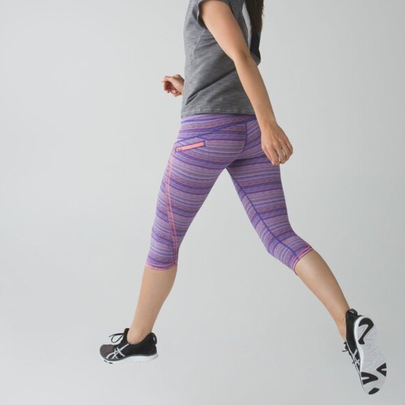 Lululemon Run Top Speed Crop Size 2 Multi-color - Picture 4 of 10